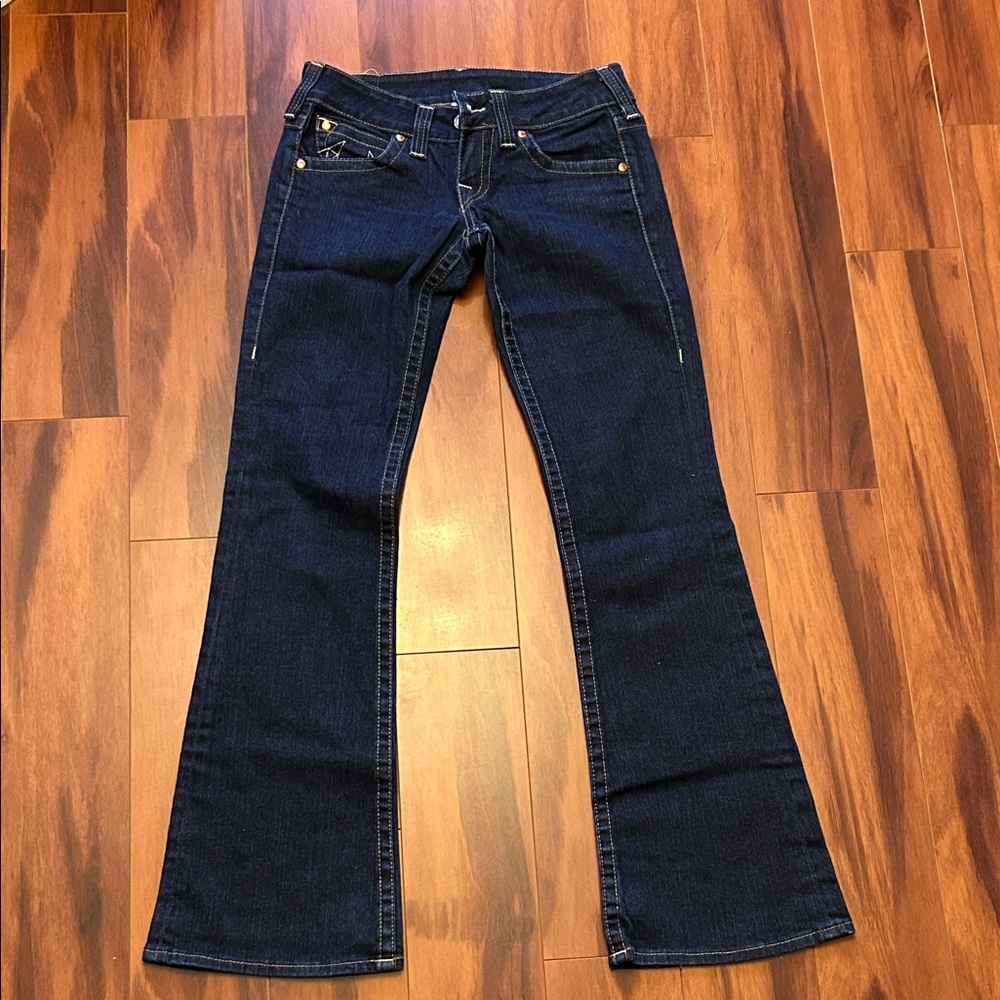 True Religion Dark Indigo Flare Jeans